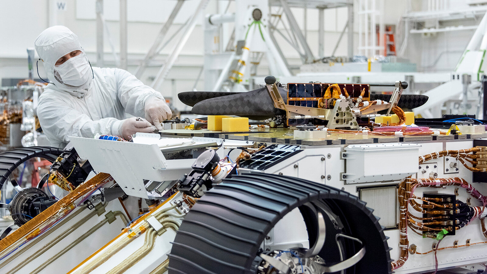 Mars Rover Chasis Shell Martian Helicopter Attached to the Mars 2020 Rover Chassis | Space