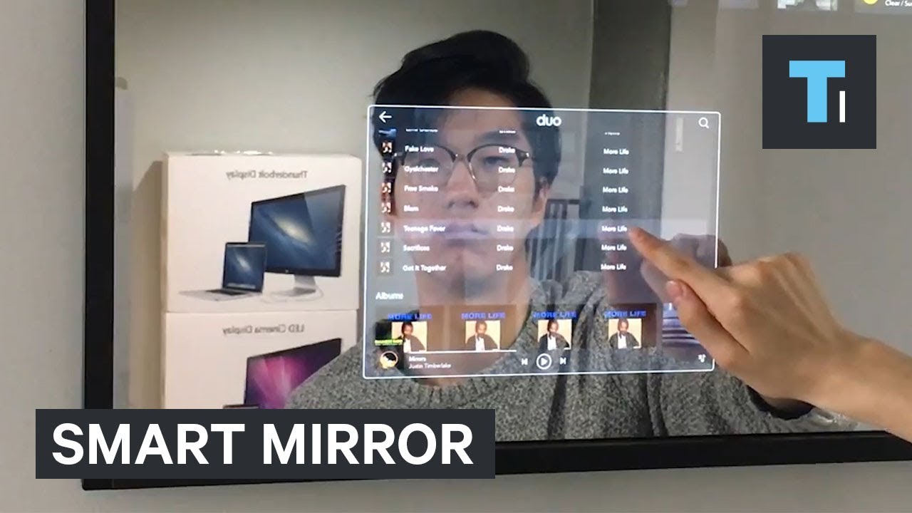This Mirror Has a Touch Screen Computer Hidden Inside Videos